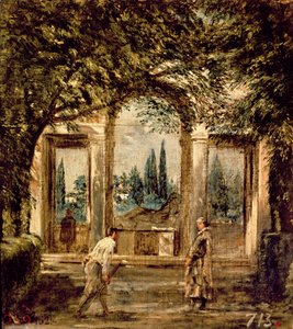 I giardini della Villa Medici a Roma, c.1650-51 da Diego Velázquez